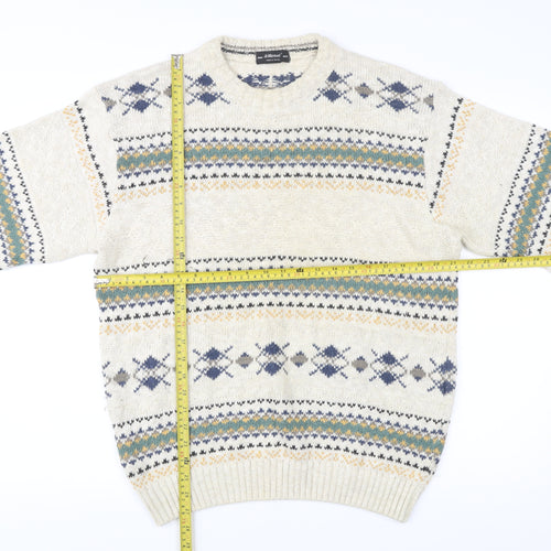 Marks and Spencer St Michael Men’s Beige Argyle Knit Jumper M