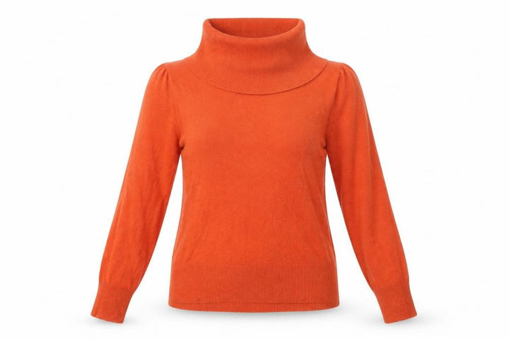 Debenhams Women’s Orange Acrylic Cowl Neck Jumper Size 14