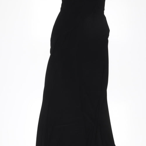 Spin London Womens Black Strapless Maxi Dress S/M Sequin Detail