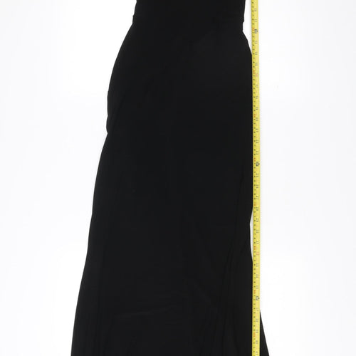 Spin London Womens Black Strapless Maxi Dress S/M Sequin Detail