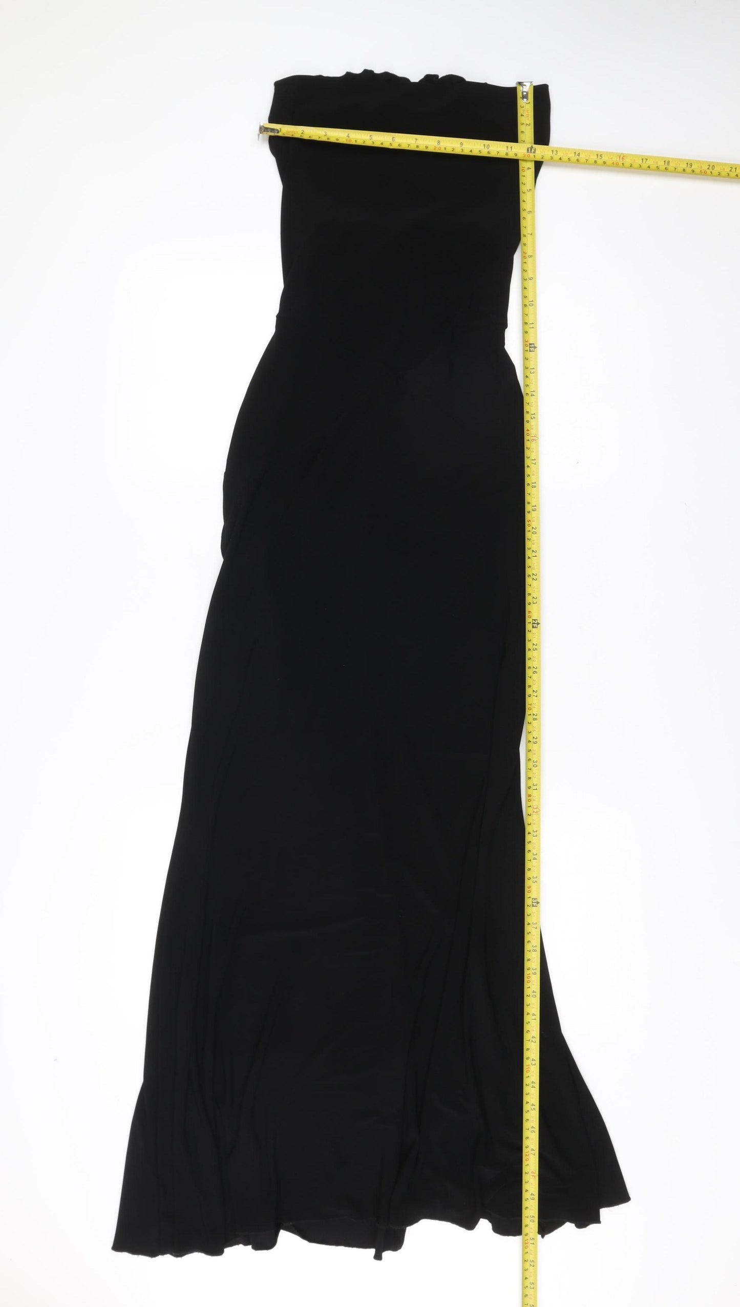 Spin London Womens Black Strapless Maxi Dress S/M Sequin Detail
