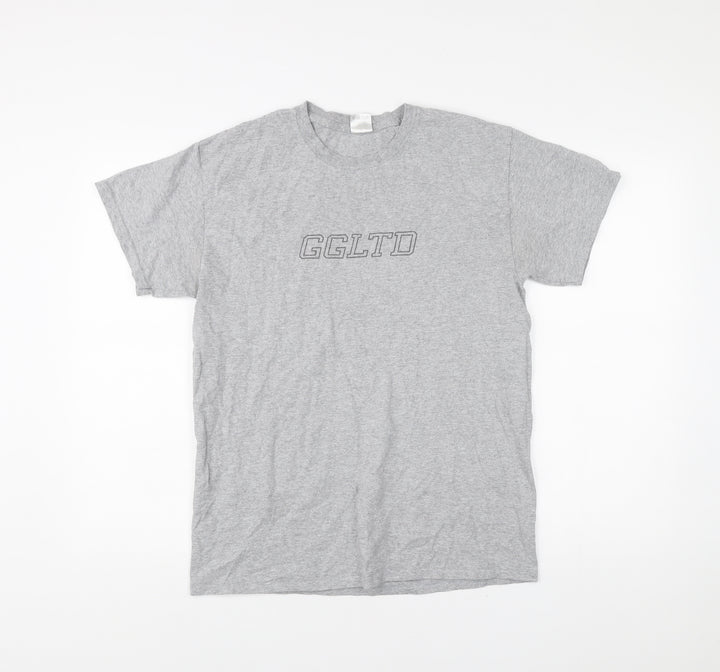 G&G Men’s Grey M Short Sleeve Crew Neck Cotton T-Shirt