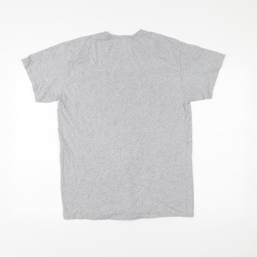 G&G Men’s Grey M Short Sleeve Crew Neck Cotton T-Shirt