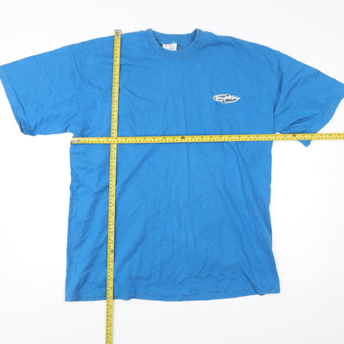 Fruit of the Loom Men's Blue XL Crew Neck Cotton T-Shirt