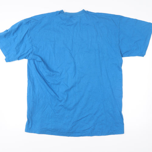 Fruit of the Loom Men's Blue XL Crew Neck Cotton T-Shirt