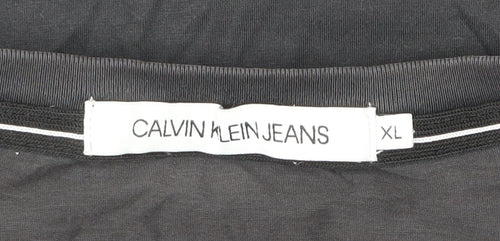 Calvin Klein Men’s Black XL Crew Neck Cotton T-Shirt