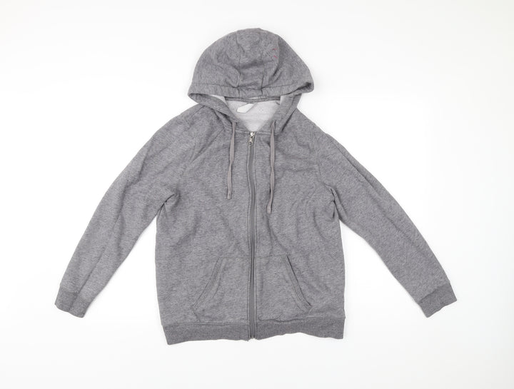 Decathlon Men’s Grey Full Zip Hoodie Size L Regular Fit
