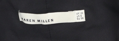 Karen Millen Women’s Black Sequin Strapless Sheath Dress Size 10