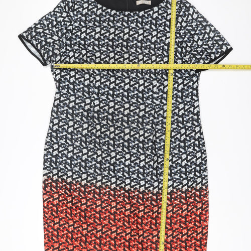 Planet Womens Multicoloured Size 16 Sheath Knee Length Dress