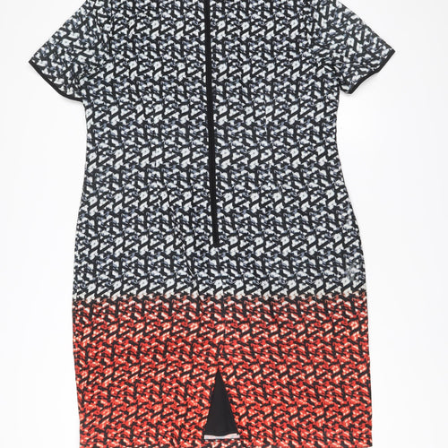 Planet Womens Multicoloured Size 16 Sheath Knee Length Dress
