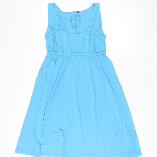 Esprit Women’s Blue A-Line Sleeveless Knee Length Jersey Dress L