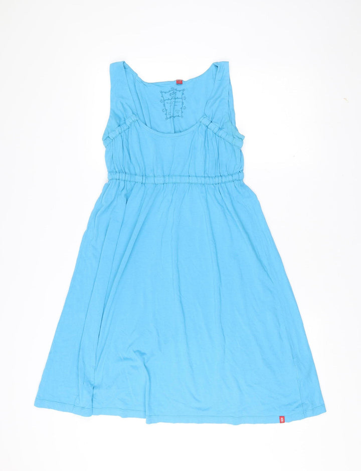 Esprit Women’s Blue A-Line Sleeveless Knee Length Jersey Dress L
