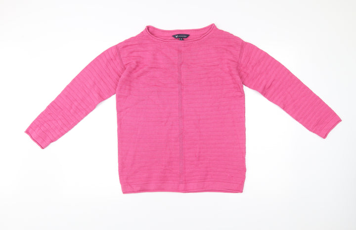 Crew Clothing Women’s Pink Jumper Size 12 Cotton Acrylic Pullover