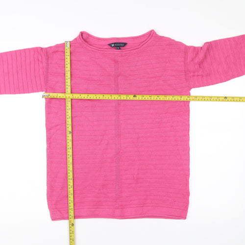 Crew Clothing Women’s Pink Jumper Size 12 Cotton Acrylic Pullover