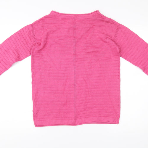 Crew Clothing Women’s Pink Jumper Size 12 Cotton Acrylic Pullover