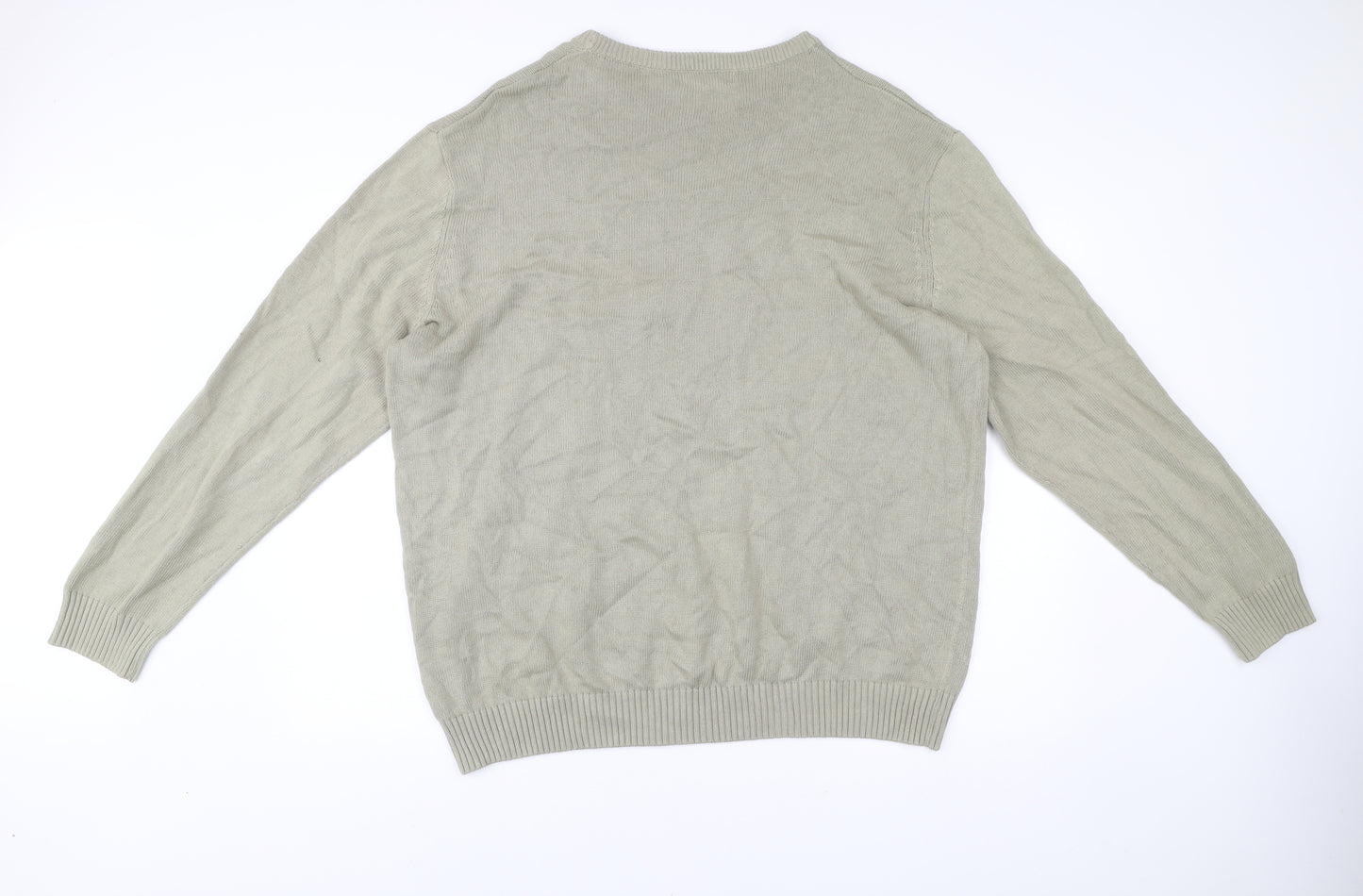Maine New England Men's Beige 3XL Cotton Crew Neck Jumper