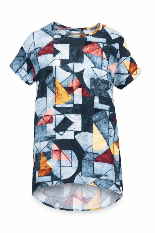 Front view of Native Youth Women’s Multicoloured Geometric Shift Dress L