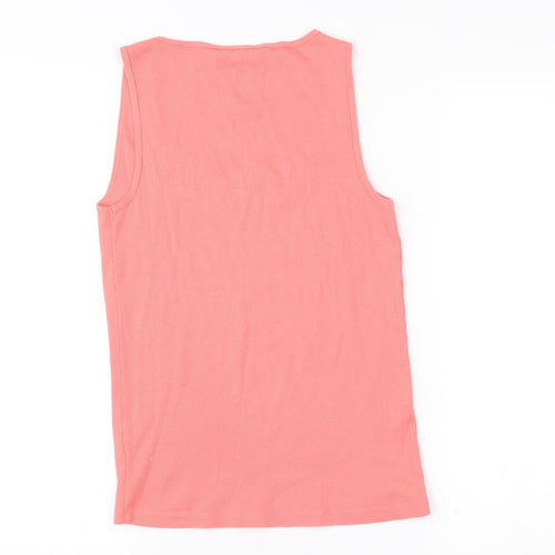Debenhams Womens Pink Size 10 Sleeveless Beaded Tank Top