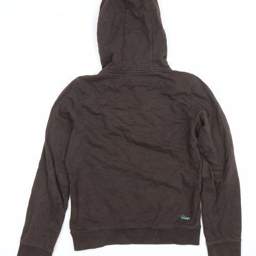Protest Women’s Brown Pullover Hoodie M Graphic Print Cotton