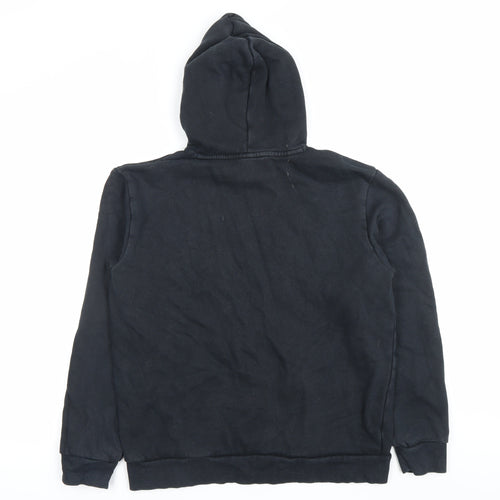 Puma Boys Black Pullover Hoodie M Regular Fit Logo Sportswear