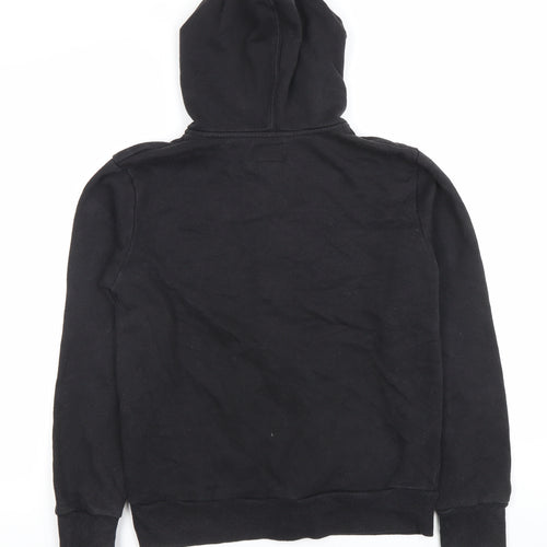 Converse Boys Black Full Zip Hoodie 12-13 Years Logo Fleece Lined