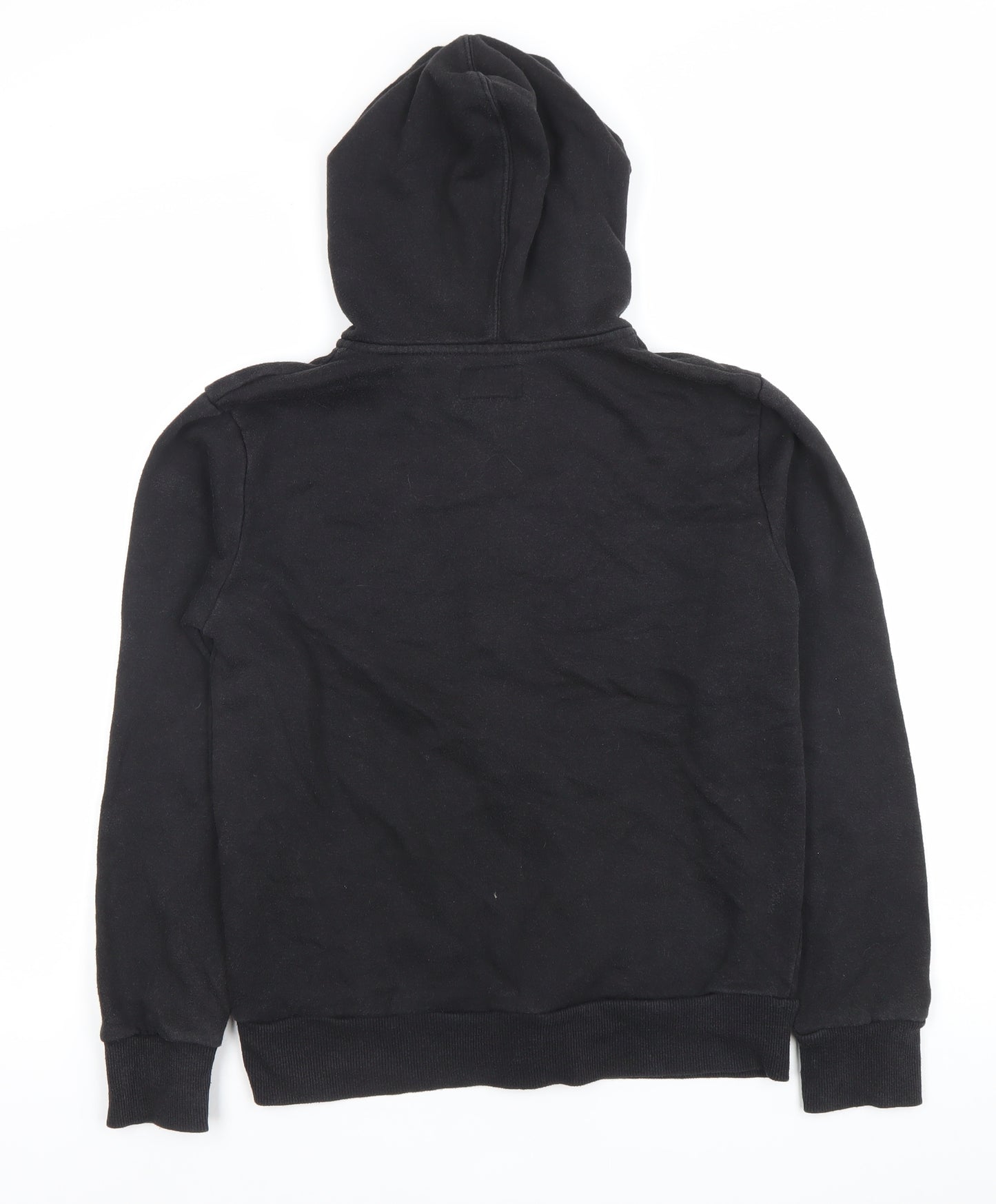 Converse Boys Black Full Zip Hoodie 12-13 Years Logo Fleece Lined