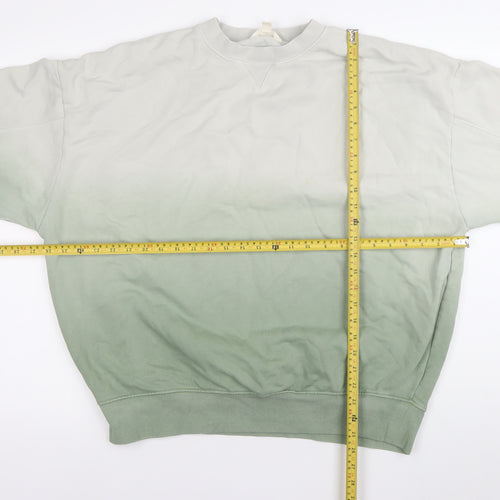 Next Men’s Green Gradient Pullover Sweatshirt Size S Long Sleeve