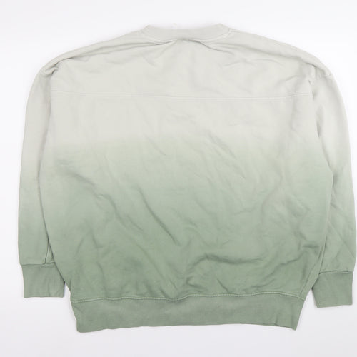 Next Men’s Green Gradient Pullover Sweatshirt Size S Long Sleeve