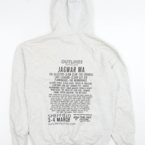 Fruit of the Loom Men's Grey Hoodie Small Outlines Festival 2017 Pullover