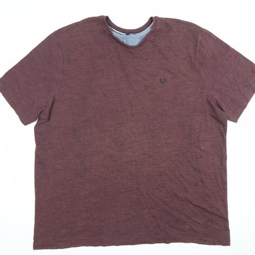 Lincoln Men’s Brown 2XL Crew Neck Short Sleeve Cotton T-Shirt