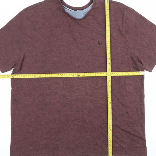 Lincoln Men’s Brown 2XL Crew Neck Short Sleeve Cotton T-Shirt