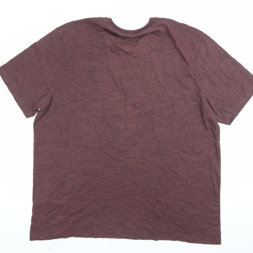 Lincoln Men’s Brown 2XL Crew Neck Short Sleeve Cotton T-Shirt