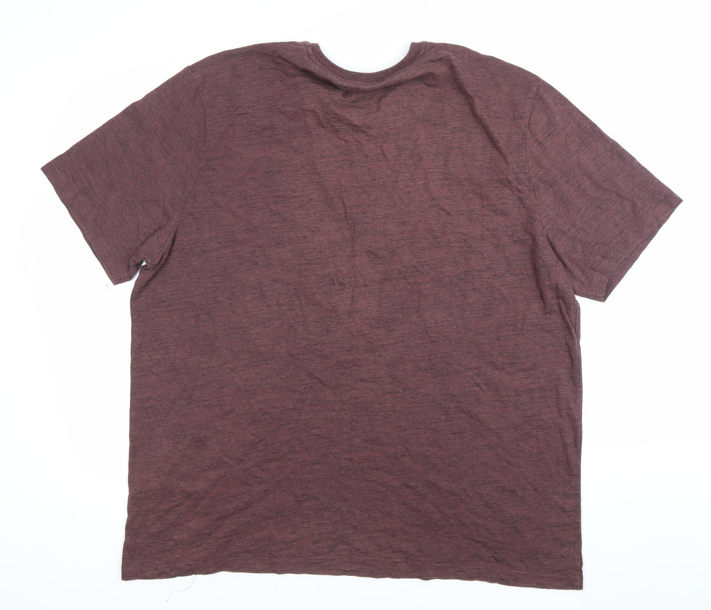 Lincoln Men’s Brown 2XL Crew Neck Short Sleeve Cotton T-Shirt