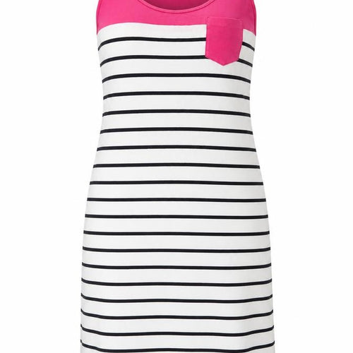 Crew Clothing Women’s Pink White Black Striped Tank Dress Size 6