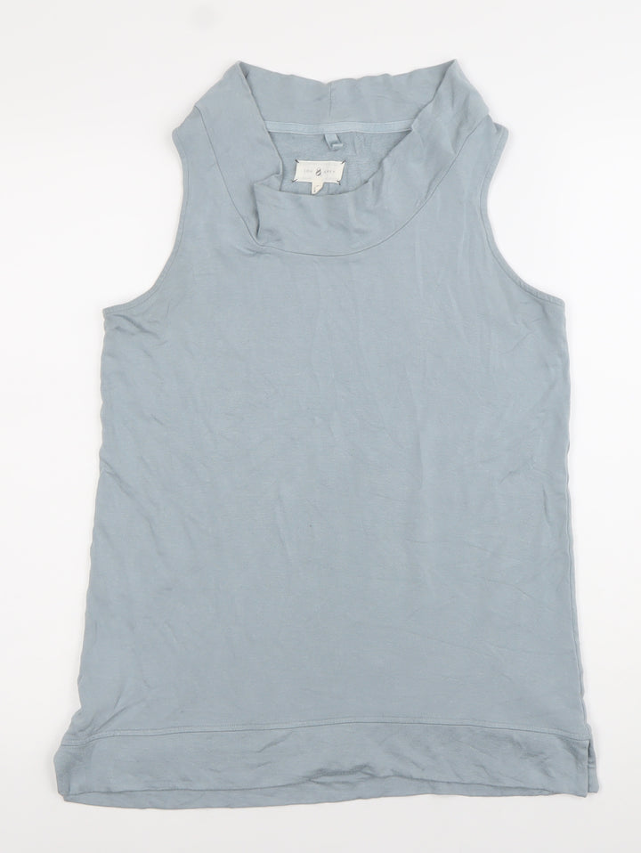Lou & Grey Womens Blue Sleeveless Cowl Neck Tank Top Size S