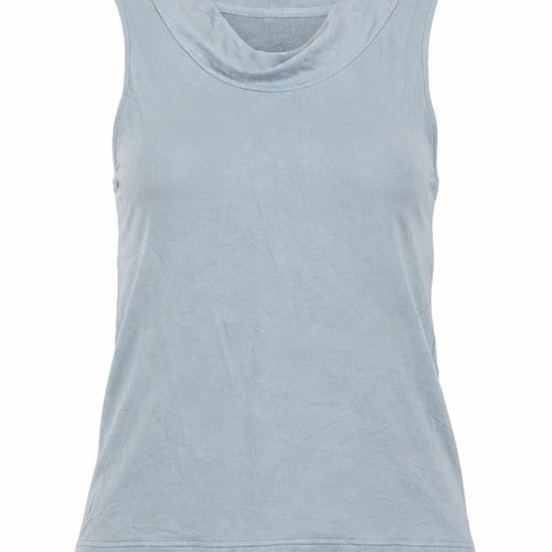 Lou & Grey Womens Blue Sleeveless Cowl Neck Tank Top Size S
