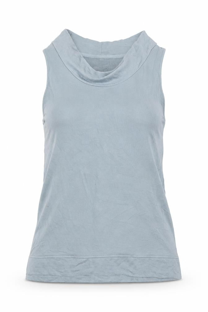 Lou & Grey Womens Blue Sleeveless Cowl Neck Tank Top Size S