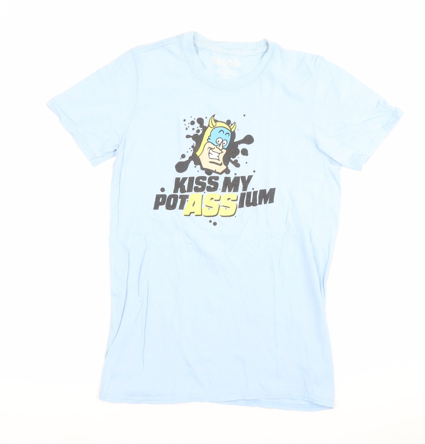 Beano Womens Blue Small Graphic T-Shirt Funny Cartoon Casual Top