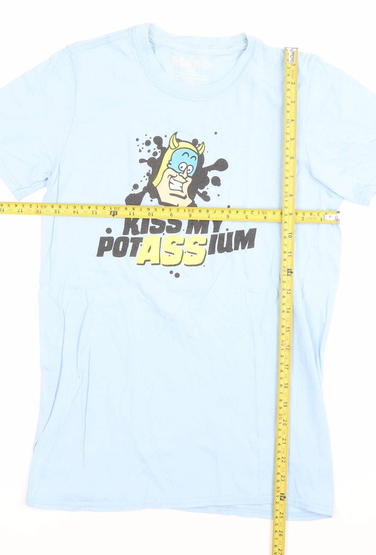 Beano Womens Blue Small Graphic T-Shirt Funny Cartoon Casual Top
