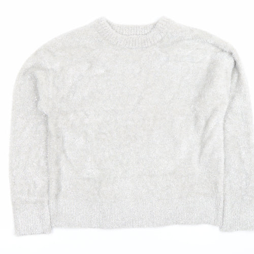 Marks and Spencer Womens Grey XS Crew Neck Knit Pullover Jumper