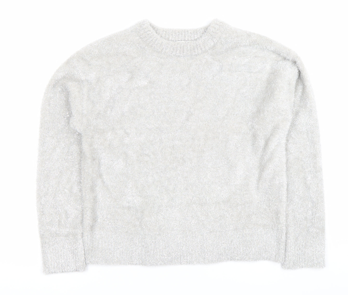 Marks and Spencer Womens Grey XS Crew Neck Knit Pullover Jumper