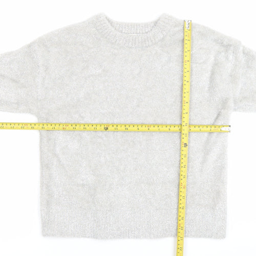 Marks and Spencer Womens Grey XS Crew Neck Knit Pullover Jumper