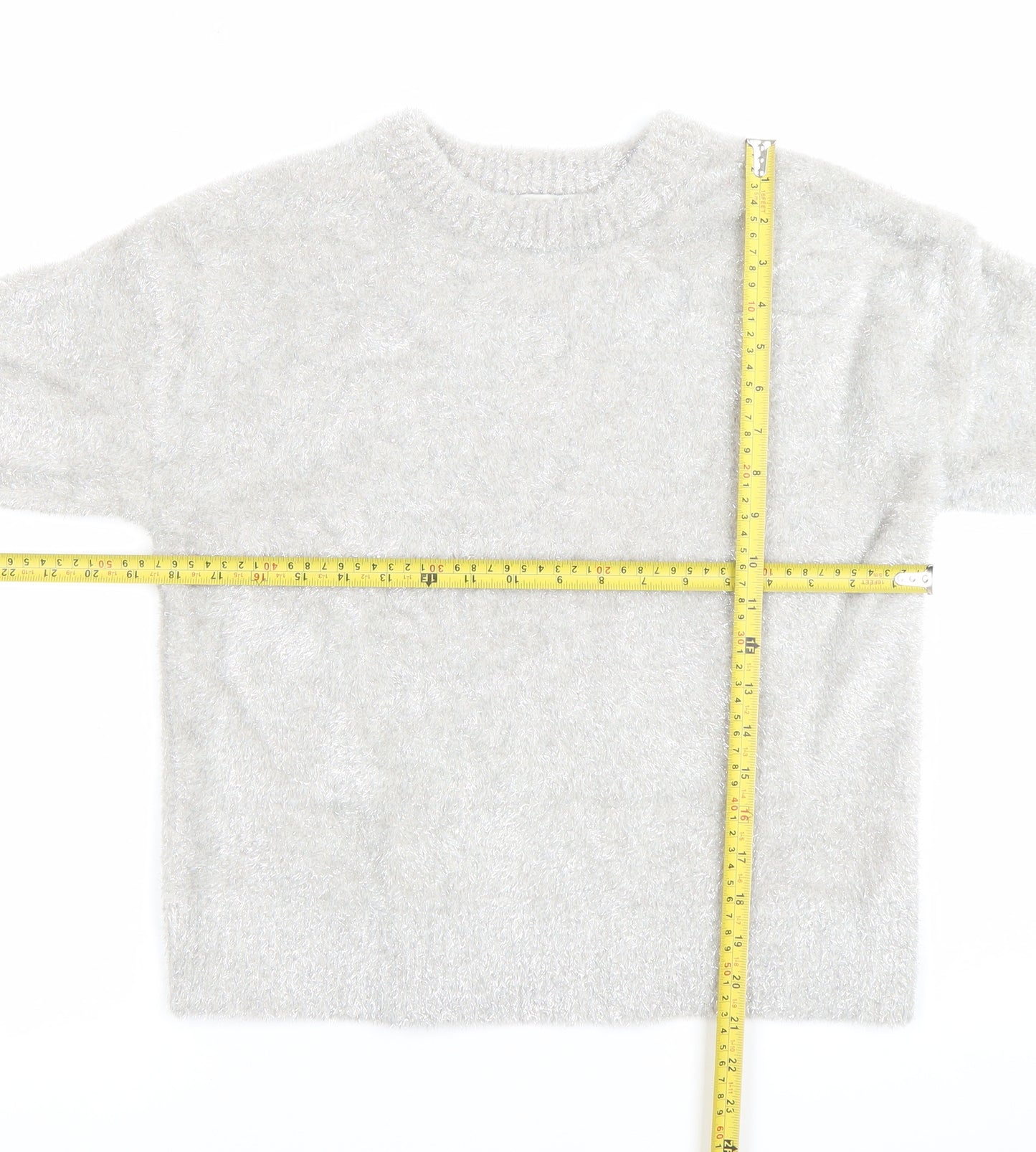 Marks and Spencer Womens Grey XS Crew Neck Knit Pullover Jumper