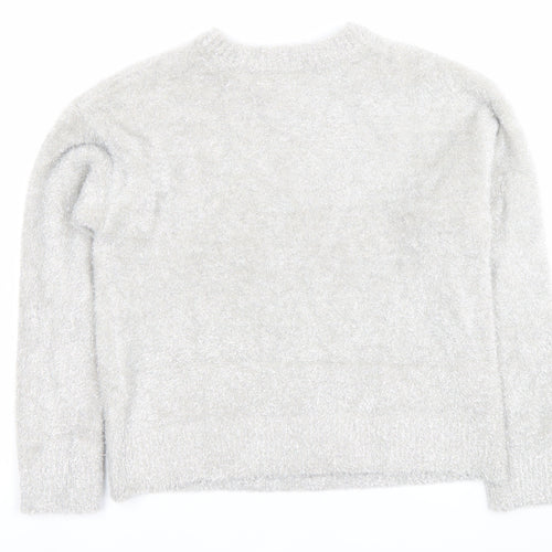 Marks and Spencer Womens Grey XS Crew Neck Knit Pullover Jumper
