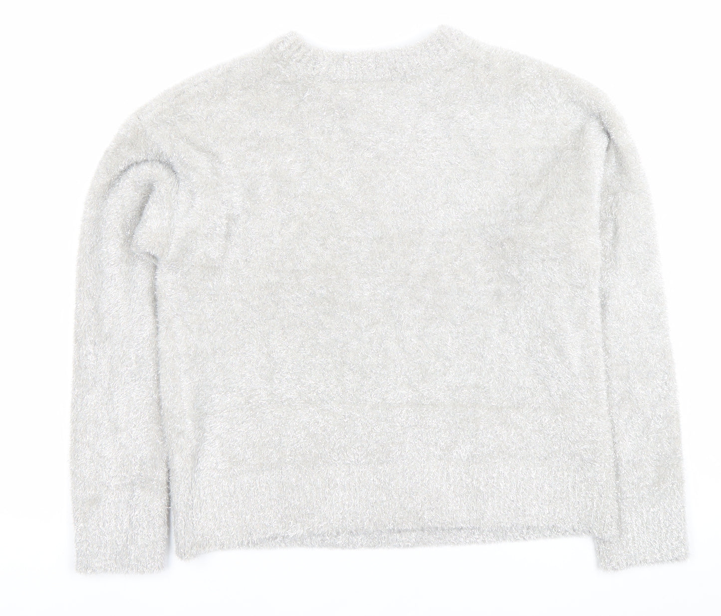 Marks and Spencer Womens Grey XS Crew Neck Knit Pullover Jumper