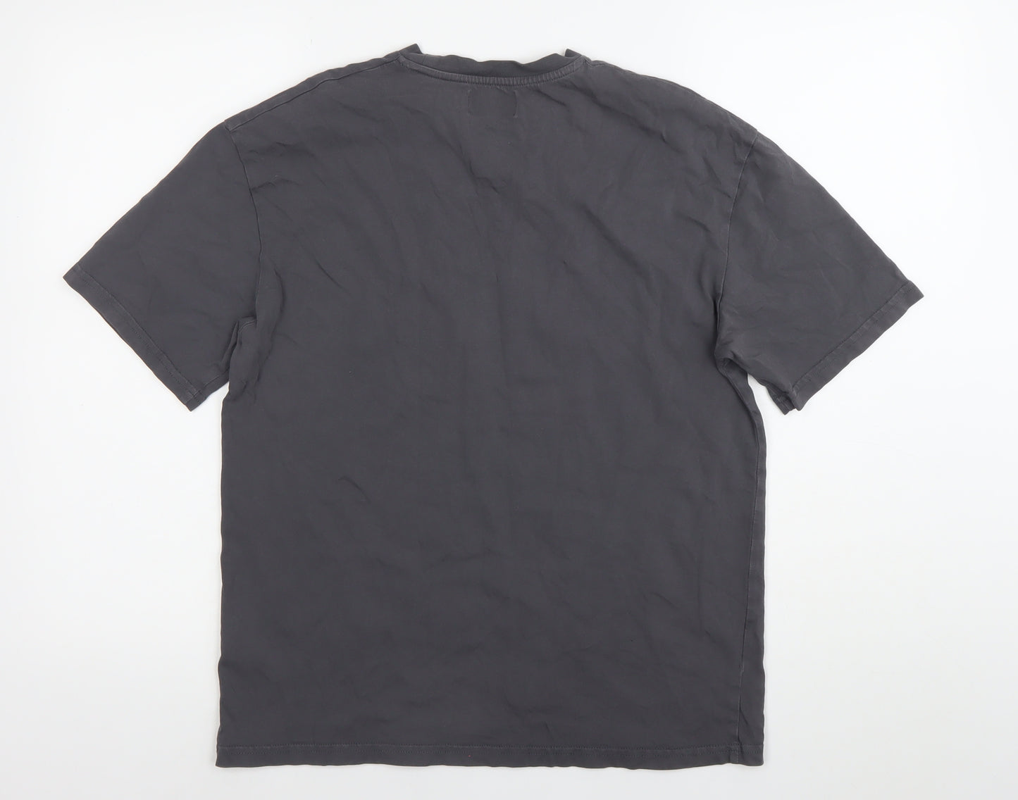 Topman Men’s Grey XS Graphic Crew Neck Short Sleeve T-Shirt