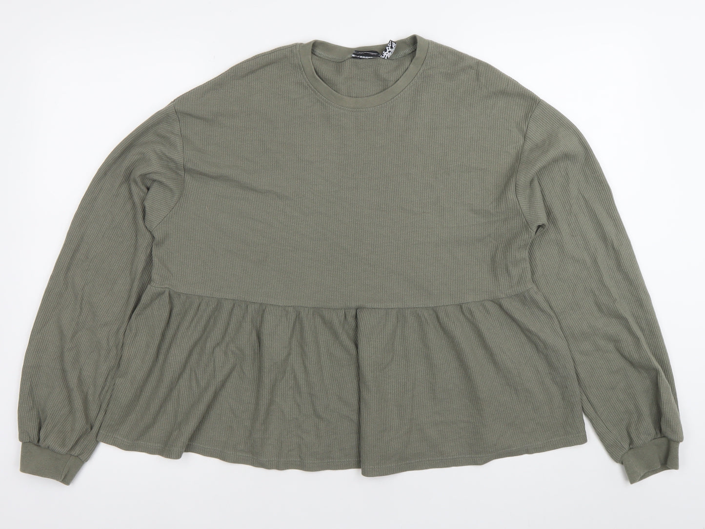 ASOS Women’s Green Long Sleeve Tunic Blouse Size 6 Cotton Blend