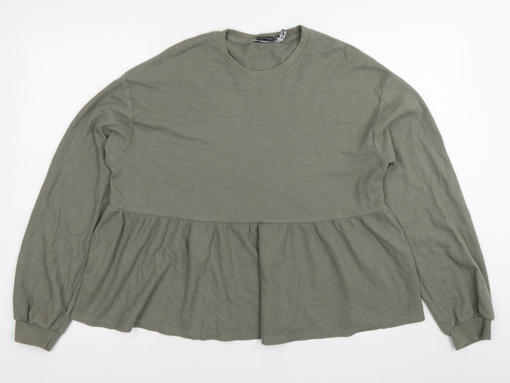ASOS Women’s Green Long Sleeve Tunic Blouse Size 6 Cotton Blend