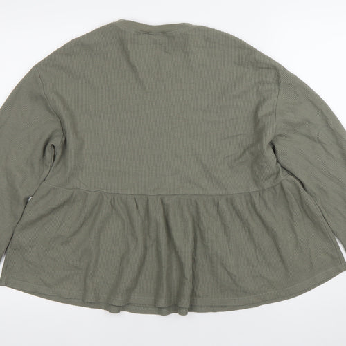 ASOS Women’s Green Long Sleeve Tunic Blouse Size 6 Cotton Blend
