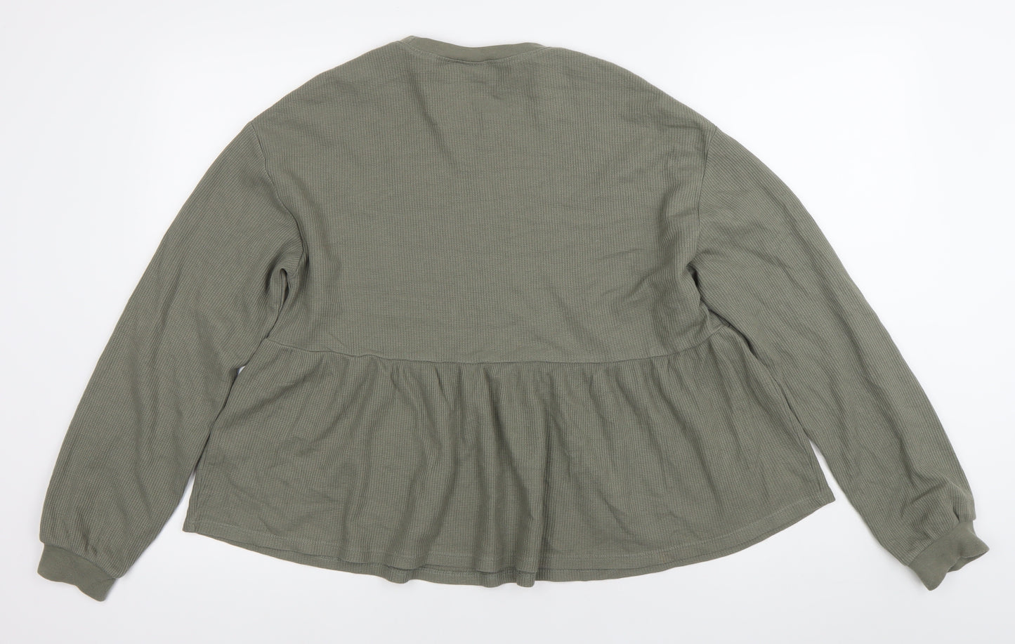 ASOS Women’s Green Long Sleeve Tunic Blouse Size 6 Cotton Blend